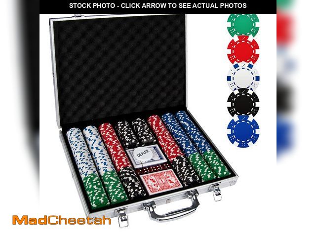 Lot 74-14265905 - Comie Poker Chips,500PCS Poker Chip Set with Aluminum Travel Case,11.5 Gram Poker Set for Texas Hold...