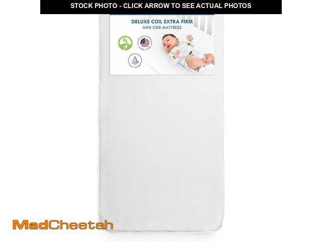 Lot 74-12543937 - DaVinci Deluxe Coil Waterproof MINI Crib Mattress in White, Firm Support, Lightweight, Greenguard Go...
