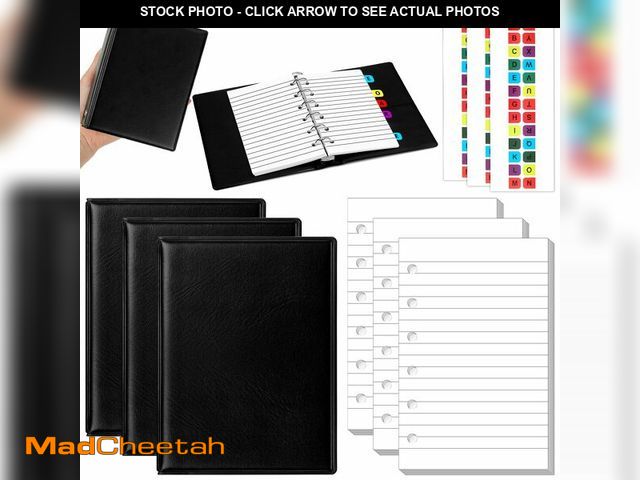 Lot 74-14266748 - Engrowtic 3 Set Mini 6 Ring Binder 3 x 5 Inch 300 Paper Refill 78 Alphabet Dividers Small Index Tabs...