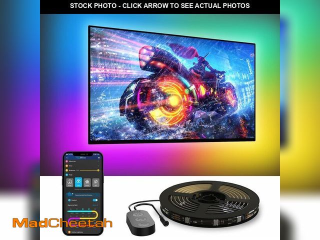 Lot 74-12692329 - Govee TV LED Backlight, RGBIC Smart LED Strip Lights for TVs, Bluetooth and Wi-Fi APP Control, Works...