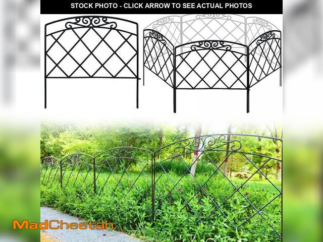 Lot 74-12140185 - Thealyn Decorative Garden Fence 24 in H x 24 in W (5 Panels, Total Length 10 ft) Rustproof Metal No ...