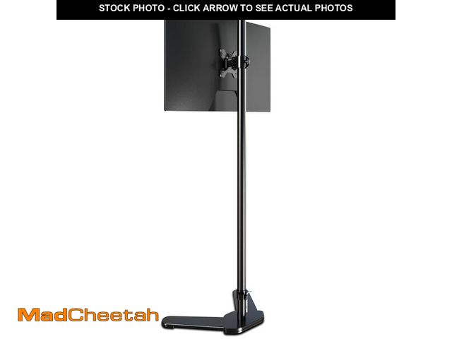 Lot 74-13630096 - Single Tall Monitor Mount, Extra Long Computer Stand with 47 inch Pole, Floor Computer Stand, Free-S...