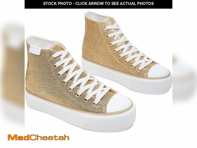 Lot 74-14044882 - ALTOCIS High Top Glitter Sneakers Mid Top Platform Sparkly Sequin Shoes Women Cute Shiny Fashion Sne...