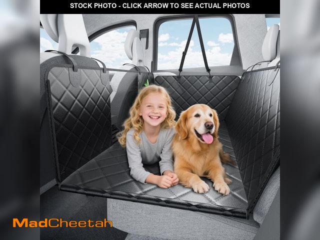 Lot 74-12515372 - Powools Car Pet Seat Cover, 7-Layer Waterproof Dog Car Mat with Seat Belt &amp; Non-Slip Bottom, 24"...