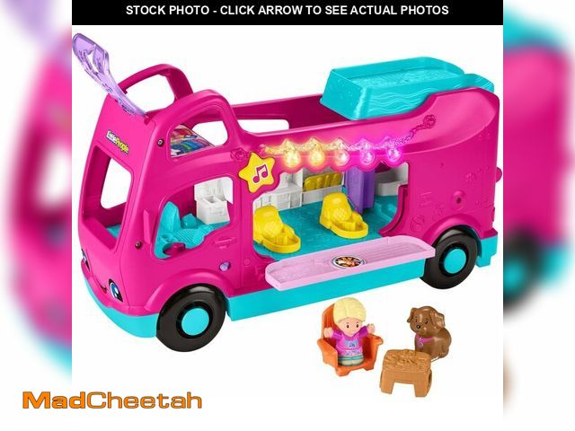 Lot 74-13041341 - Fisher-Price Little People Toddler Toy Barbie Dreamcamper RV Playset with Music Lights &amp; Figures...