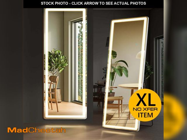 Lot 74-14071701 - EDX LED 3 Color Lighting Full Body Mirror 71"x 26" Rectangle Floor Mirror with Lights Wall Mounted F...