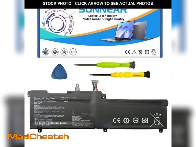 Lot 74-12313420 - SUNNEAR C41N1541 76Wh Battery Replacement for ASUS ROG Strix GL702 GL702V GL702VT GL702VM Series Lap...