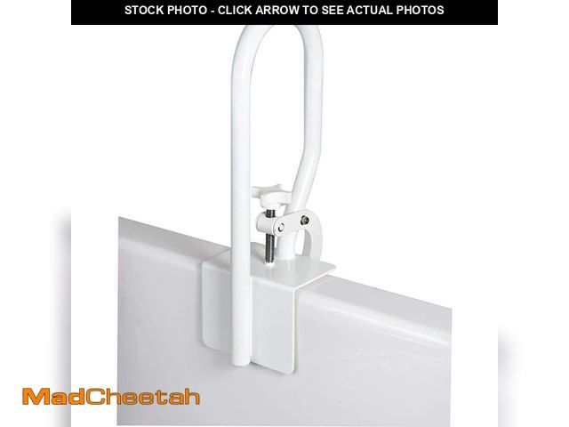 Lot 74-12659551 - Glacier Bay 14 in. Bathtub Rail Safety Grab Bar in White - UNUSED