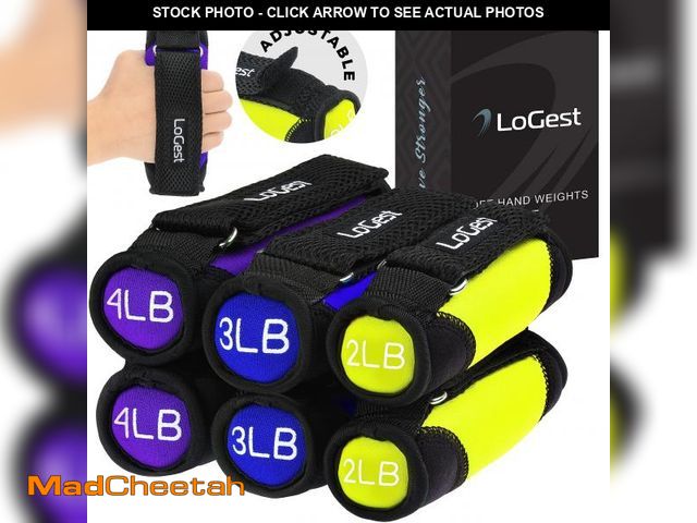 Lot 74-12180595 - LoGest Soft Hand Weights with Adjustable Straps - Comes in 1LB Weights 2LB or 3LB 4LB - Comfortable ...