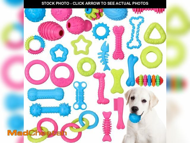 Lot 74-12977501 - Sanwuta 30pcs Puppy Dog Toy Bulk for Aggressive Chew Rubber Pet Teething Toy for Small Dog Cute Soft...