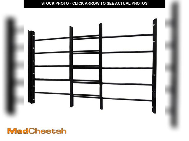 Lot 74-12869814 - Unique Home Designs 5-Bar Adjustable 23-1/4 in. to 42-1/2 in. Horizontal Hinged Black Window Securit...