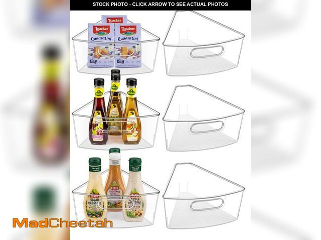 Lot 74-12437731 - JEISSLIA Lazy Susan Cabinet Organizer Bins for 26"/ 28"/ 32" Diameter Corner Organizer, Plastic Cabi...