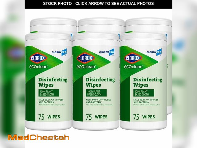 Lot 74-13786024 - CloroxPro Clorox EcoClean Disinfecting Wipes, Multipurpose 100% Plant Based Cleaning Cloths, Antibac...