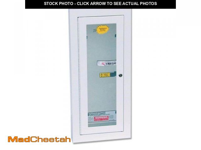 Lot 74-12146214 - Kidde 24 in. H x 9 in. W x 5.75 in D 10 lb. Heavy-Duty Steel Semi-Recessed Fire Extinguisher Cabinet...