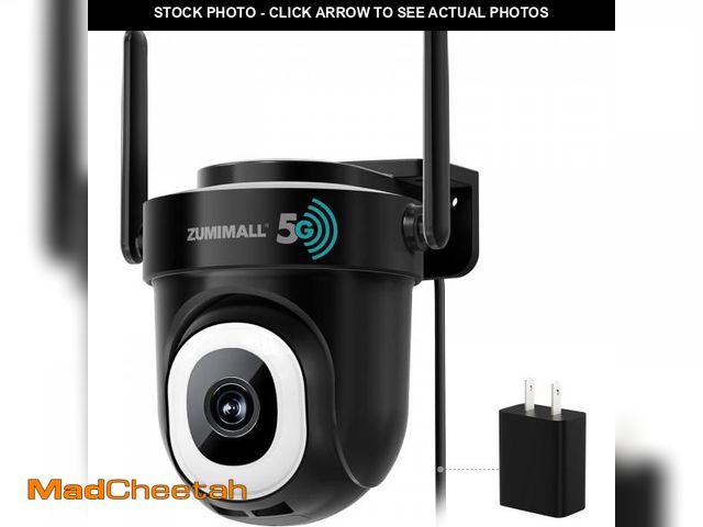 Lot 74-12445013 - ZUMIMALL 5MP 5G Cameras for Home Security, 24/7 Recording Outdoor Wired Camera, 360ÃÂ°PTZ, Auto Tra...
