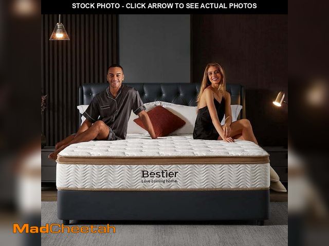 Lot 74-13757763 - Bestier 12" Queen Mattress in a Box | Hybrid Gel Memory Foam Bed + Individually Wrapped Coils | Medi...