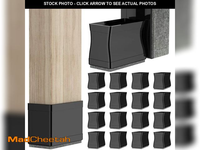 Lot 74-12599644 - 3/4" x 1 1/2" Rectangle Chair Leg Protectors for Hardwood Floors, Silicone Covers to Protect Wood Ti...