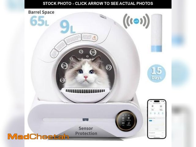Lot 74-12196292 - Naipo Automatic Self-Cleaning Cat Litter Box  APP Control and Integrated Safety Protection  68L+9L L...