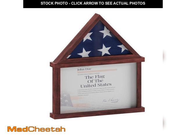 Lot 74-12640122 - Carnegy Avenue Mahogany Flag Case - UNUSED