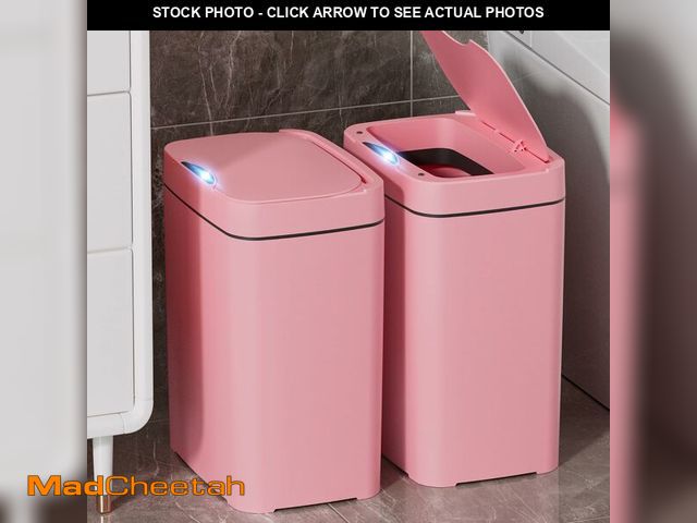 Lot 74-12333191 - Vanpopubs 2 Pack 2.7 Gal Bathroom Trash Can with Lid, Automatic Trash Can Small Smart Garbage Can To...