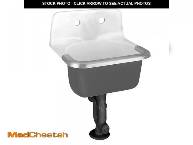 Lot 74-12155699 - American Standard 7692.008.020 Lakewell Cast Iron Wall Mounted Service Sink with Drilled Back 2 Hole...