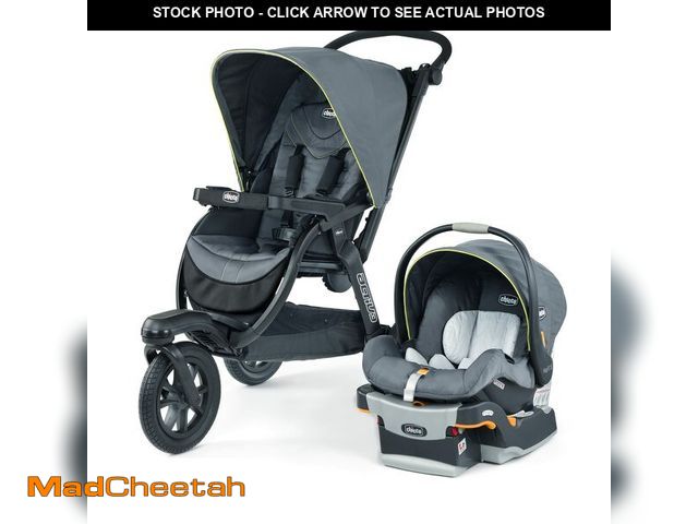 Lot 74-13647779 - Chicco Activ3 Jogging Stroller Travel System, Activ3 Jogging Stroller with KeyFit 30 Infant Car Seat...