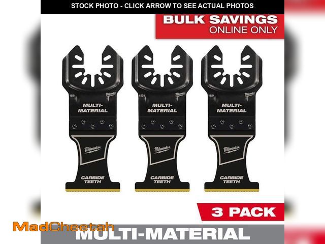 Lot 74-14612654 - Milwaukee 1-3/8 in. Carbide Universal Fit Extreme Wood and Metal Cutting Multi-Tool Oscillating Blad...