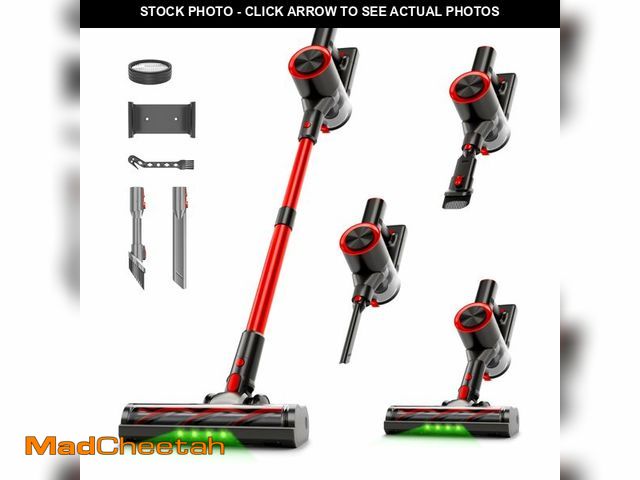 Lot 74-14207430 - Clinkal Cordless Stick Vacuum Cleaner, 40Kpa Powerful Suction Vacuum Cleaner with LED Headlight, Det...
