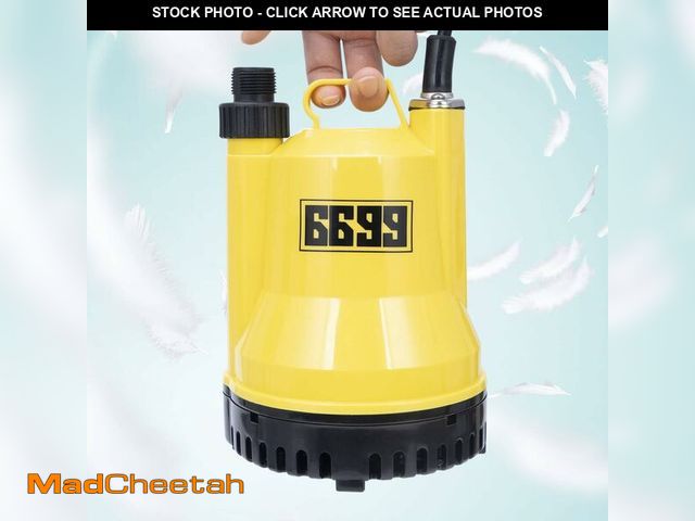 Lot 74-14056168 - 6699 Submersible Water Pump 1/4 HP 1600GPH Thermoplastic Utility Pump Electric Portable Transfer Wat...