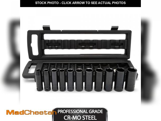 Lot 74-12519985 - Husky 1/2 in. Drive Metric 6-Point Impact Socket Set with Storage Case (11-Piece) - UNUSED