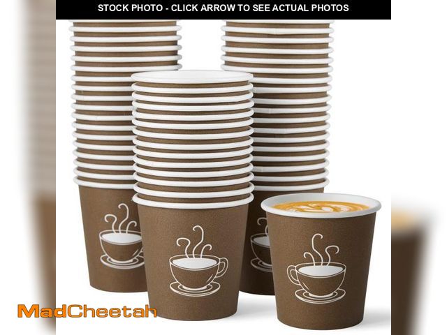 Lot 74-12443552 - TV TOPVALUE 600 Pack 4 oz Paper Cups, Small Disposable Coffee Cups, Paper Espresso Cups, Hot/Cold Dr...