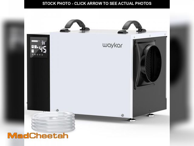 Lot 74-12228005 - Waykar 125 Pint Crawl Space Dehumidifier with Pump and Drain Hose for commercial, Basements, and Wat...