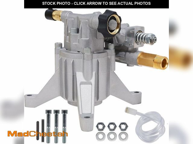 Lot 74-14473712 - Biswing Pressure Washer Pump, 7/8" Shaft Vertical Plunger, 3400 PSI Max, 2.5 GPM, Replacement Pump f...