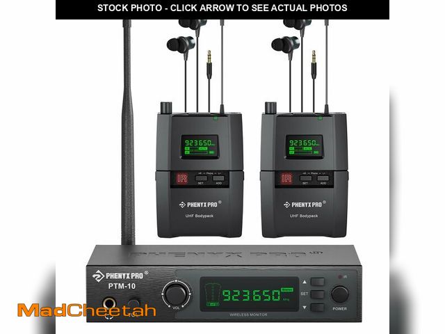 Lot 74-12976500 - Phenyx Pro Wireless in Ear Monitor System, True Stereo UHF IEM, in Ear Monitors for Musicians, Metal...