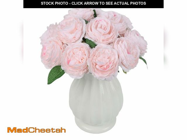 Lot 74-14300033 - muafho 12 PCS Light Pink Peonies Artificial Flowers Silk Peonies 11 in Faux Peony Flowers with Stems...