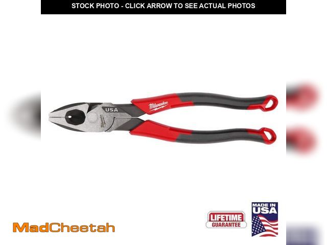 Lot 74-14113945 - Milwaukee 9 in. Lineman's Pliers with Fish Tape Puller and Comfort Grip - UNUSED
