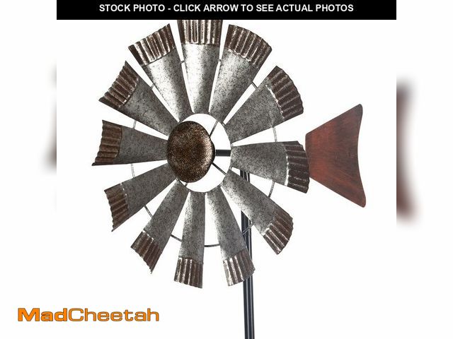 Lot 74-14215188 - Wind Spinners OutdoorÃ¯Â¼ÅMetal Vintage Style Single Sided Silver Windmill Kinetic Wind Spinner for...