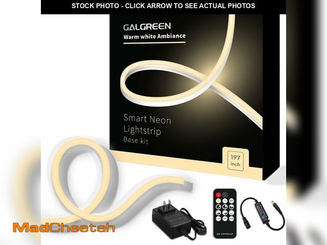 Lot 74-12712155 - Galgreen Neon Rope Lights, 16.4ft Rope Lights with Dimmable Remote and Adapter, Waterproof Flexible ...