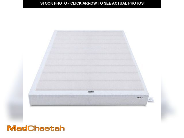 Lot 74-12784915 - Basics Smart Box Spring Bed Base, 9-Inch Height Mattress Foundation, Tool-Free Easy Assembly, Queen,...
