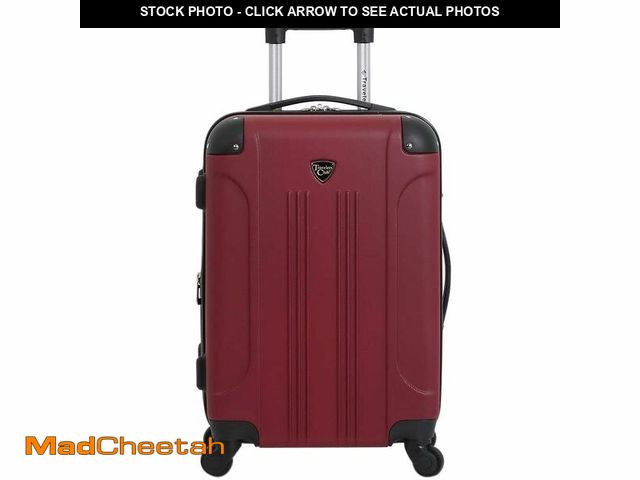 Lot 74-13800765 - Travelers Club Chicago Hardside Expandable Spinner Luggage, Rhubarb, 22" Carry-On - UNUSED