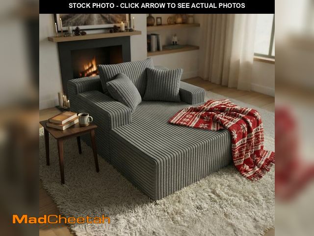 Lot 74-13653189 - Sytopia Chaise Lounge with Armrests, Oversized Sofa Bed with 3 Pillows, Cozy Couch, Sleeper Reading ...