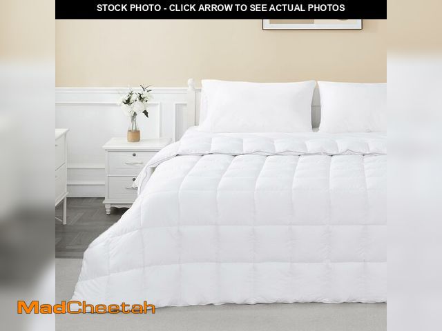 Lot 74-14213906 - sunflower Comforter Duvet Insert Full Size White Down Alternative Filling 100% Cotton Shell All Seas...