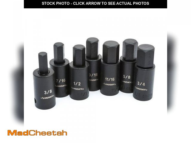 Lot 74-12032172 - *SEE DETAILS* Husky 1/2 in. Drive Hex Bit Impact Socket Set SAE (7-Piece) *SEE DETAILS*  - USED