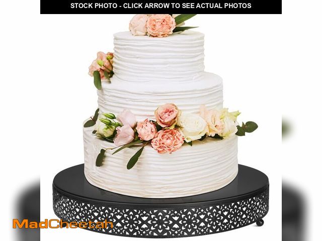 Lot 74-12718829 - Wenqik Cake Stand 16 Inch Round Metal Cupcake Dessert Wedding Cake Stand Cookies Display Holder Frui...