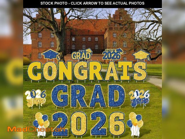 Lot 74-14144571 - ANVAVO 2026 Congrats Grad Yard Signs Graduation Waterproof Decorations Graduation Yard Sign Decorati...