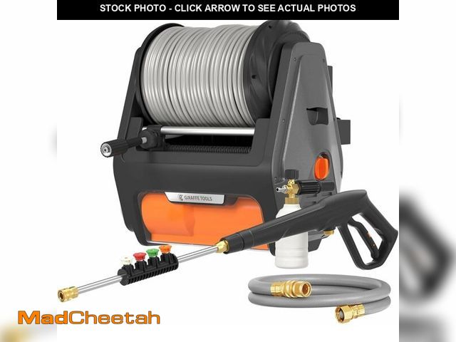 Lot 74-13790044 - Giraffe Tools Grandfalls Wall Mounted Pressure Washer Pro, Max 2900 PSI, 2.2 GPM Electric Power Wash...