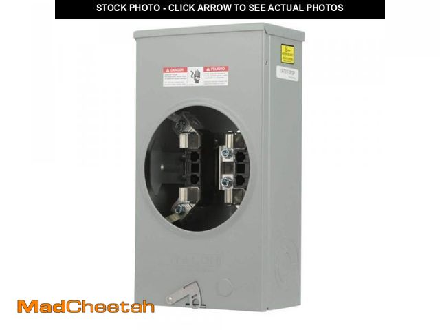 Lot 74-12496091 - Siemens SUAT317-0PZA 200 Amp 4 Jaw Horn Bypass Overhead Fed Meter Socket With 7/16 In. Barrel Lock K...