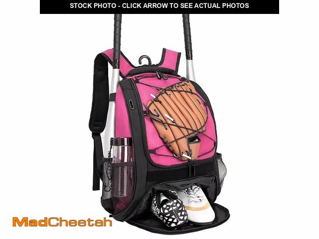 Lot 74-13541920 - DAFISKY Baseball Bag Softball Backpack - Youth Adult T Ball Bat Equipment Bag with Bat and Helmet Ho...