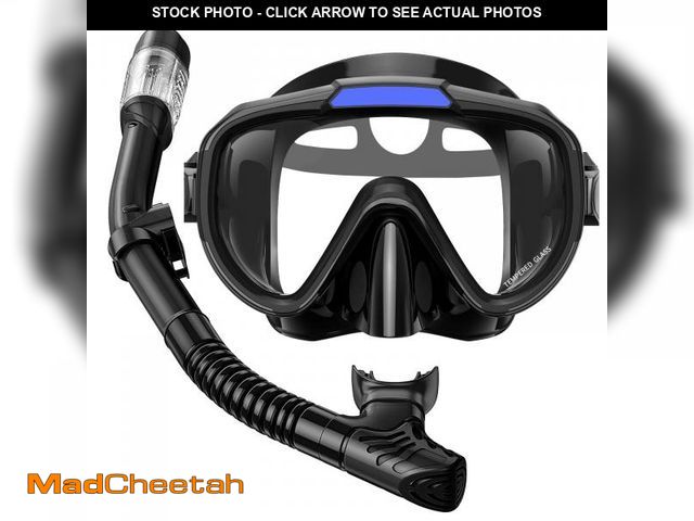 Lot 74-12120699 - Seovediary Snorkel Set Adults Snorkeling Gear Anti-Fog Panoramic View Swim Mask Dry Top Snorkel Kit ...