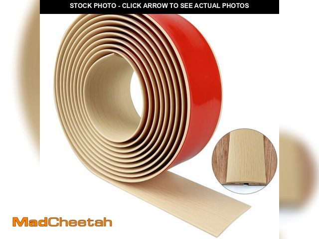 Lot 74-13624823 - Floor Transition Strip 1.57" Self Adhesive Flat Vinyl Flooring Transitions Strip with Strong Backing...